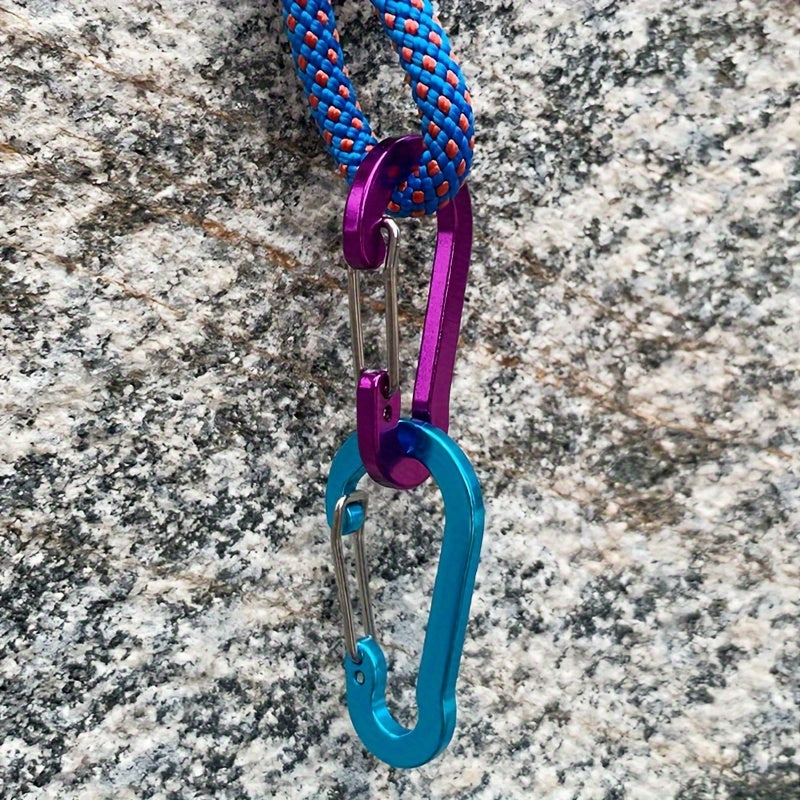6pcs Heavy Duty Alloy Keychain Keyring for Outdoor Camping Hiking
