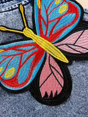 Baby Girls Butterfly Denim Dress Summer Clothes