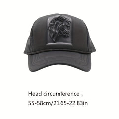 Tiger Head Embossed Baseball Cap Mesh Breathable Trucker Hats