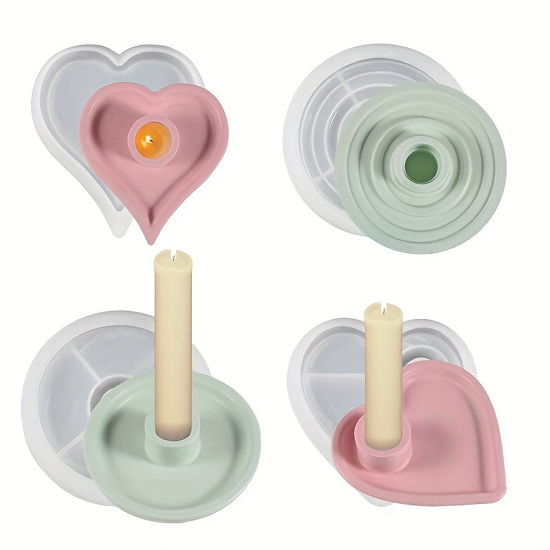 DIY Candle Holder Mold Crystal Glue Candle Holder Silicone Mold