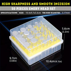 50pcs Diamond Coated Grinding Head Burrs Set for Rotary Tool
