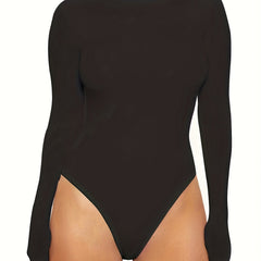 Long Sleeve Sports Jumpsuit Round Neck Bodysuit