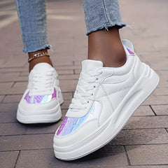 Colorful Flat Heighten Skate Shoes Casual Wear