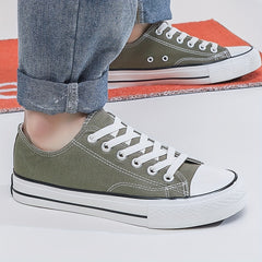 Men's Low Top Canvas Shoes Summer Breathable Non Slip