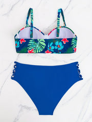 Tropical Print Bra & Panty Swimsuit Set