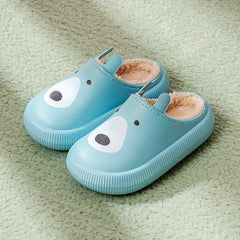 Kids Cartoon Furry House Shoes Soft Non Slip Walking Shoes for Winter