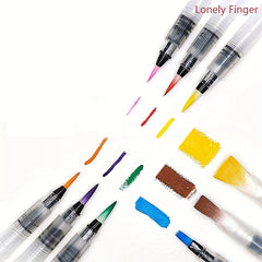 9pcs Watercolor Brush Pens Set for Beginners & Kids