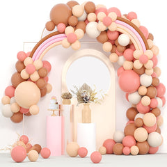 Bohemian Flower Wreath Blush Nude Balloon Arch Set