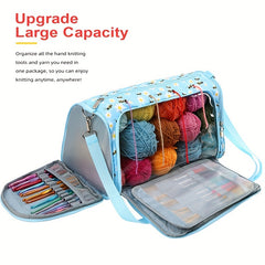Crochet Yarn Storage Bag Large Capacity DIY Hand-woven Crossbody Bag