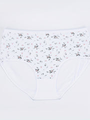 4 Pack Women's Plus Floral Print Stretch Briefs Set