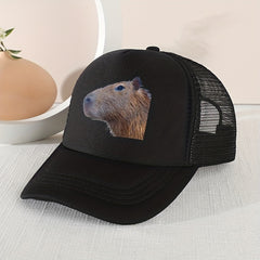 Casual Capybara Mesh Stitching Cap Sun Protection for Summer Holiday