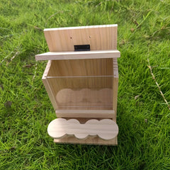 Wooden Squirrel House for Fall Garden Decor