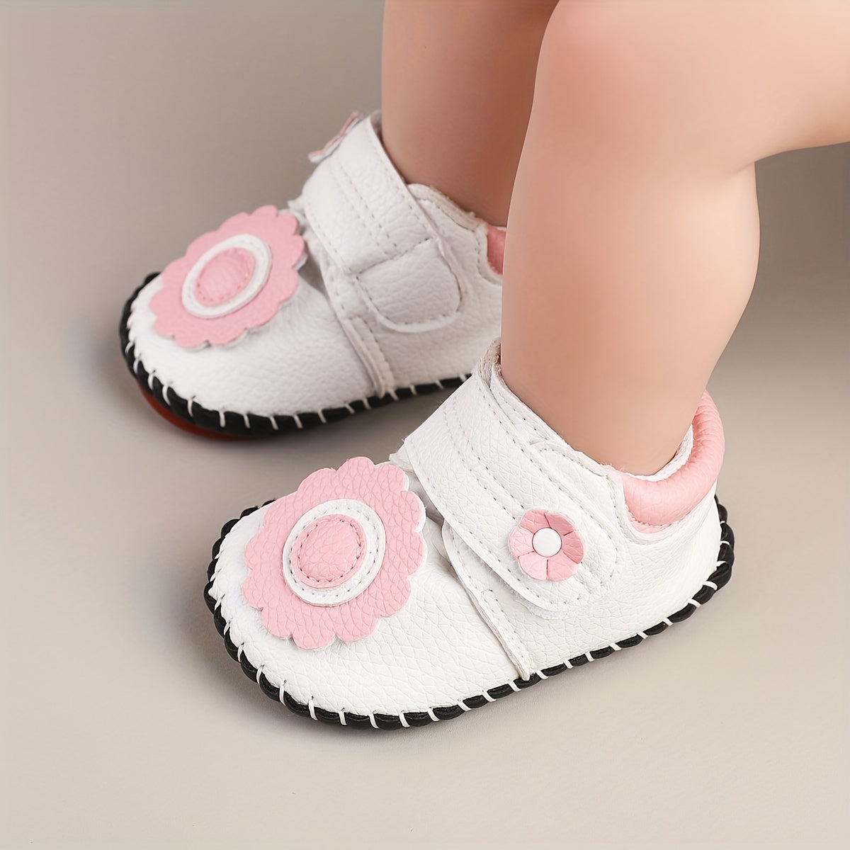 Comfortable Baby Girls Sneakers with Hook and Loop Fastener