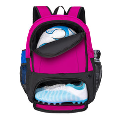 Youth Soccer Ball Bag Backpack with Shoe Compartment