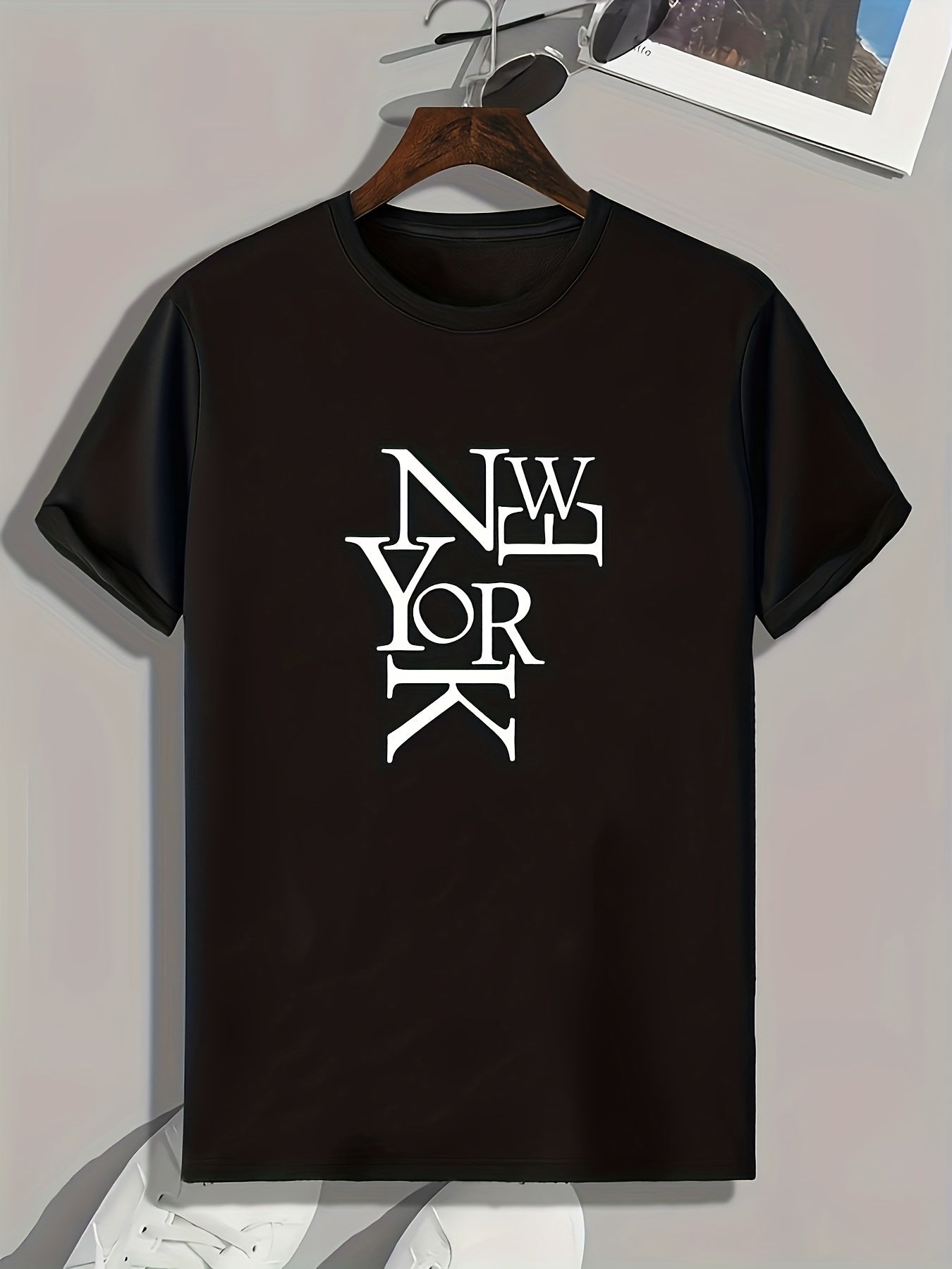 YORK Print Men's Graphic T shirt Casual Comfy Tees For Summer Mens Clothing
