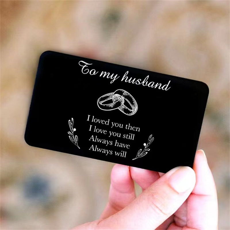 Alloy Card Love Note Christmas Gift To Husband