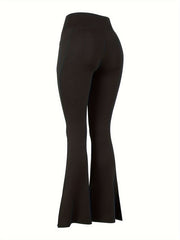 High Waist Split Flare Pants Tummy Control Stretch Bootcut Leggings