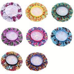 Baby Silky Sleep Cap African Print Satin Bonnet Turban Chemo Hat For Kids