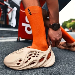 Men's Slip On Foam Sandals Lightweight Casual Anti skid Hollow Out Slides