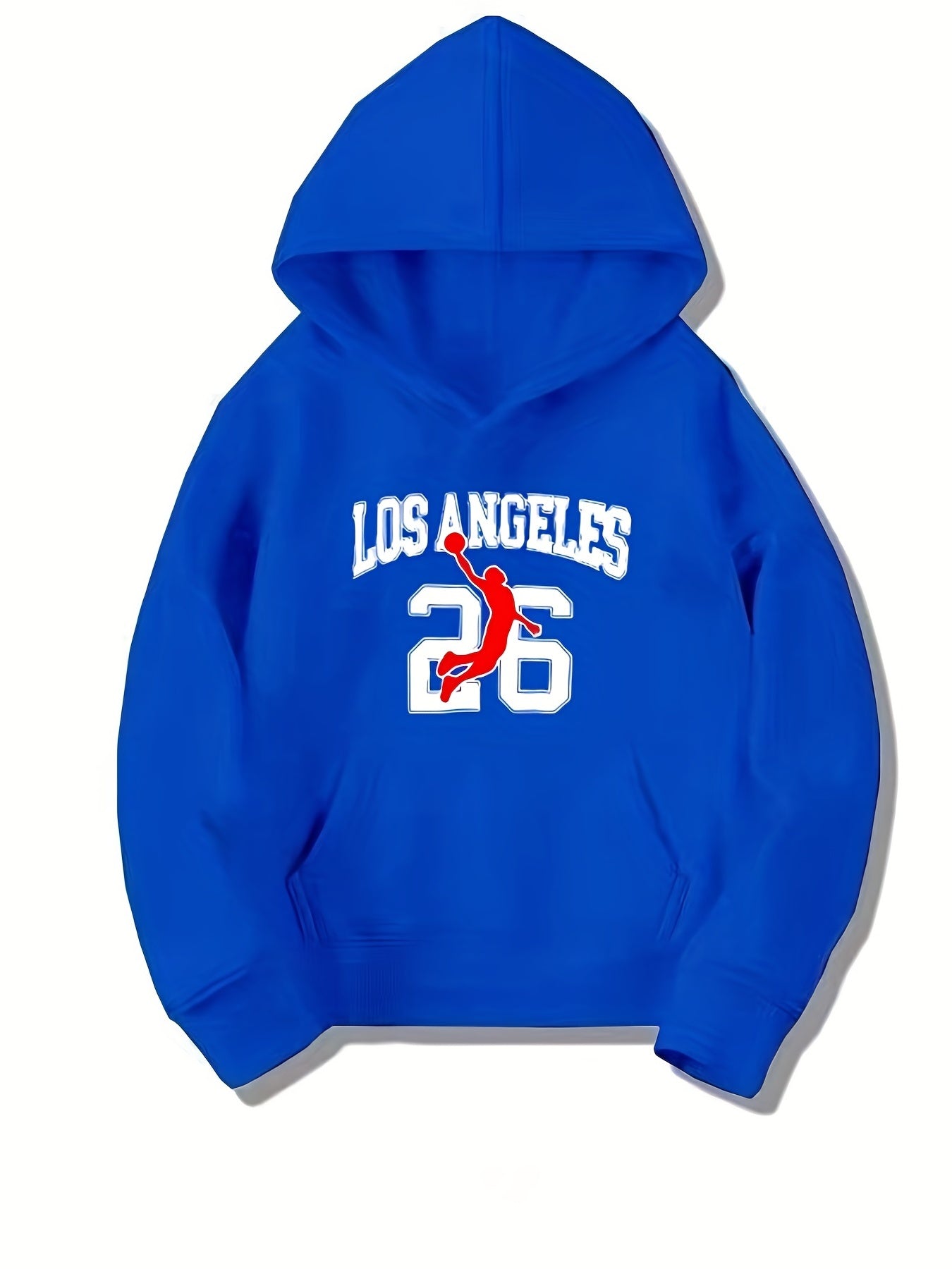 LOS ANGELES Letter Print Boys Hooded Sweatshirt