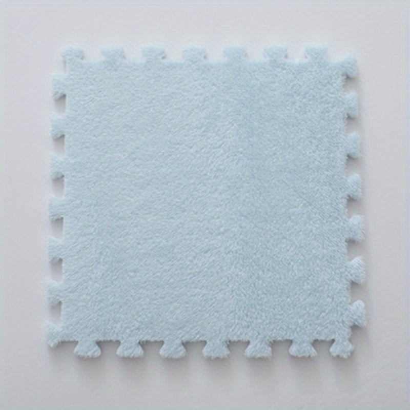 Plush Puzzle Foam Floor Mat for Bay Windows - Anti Slip Comfort Seat Pads