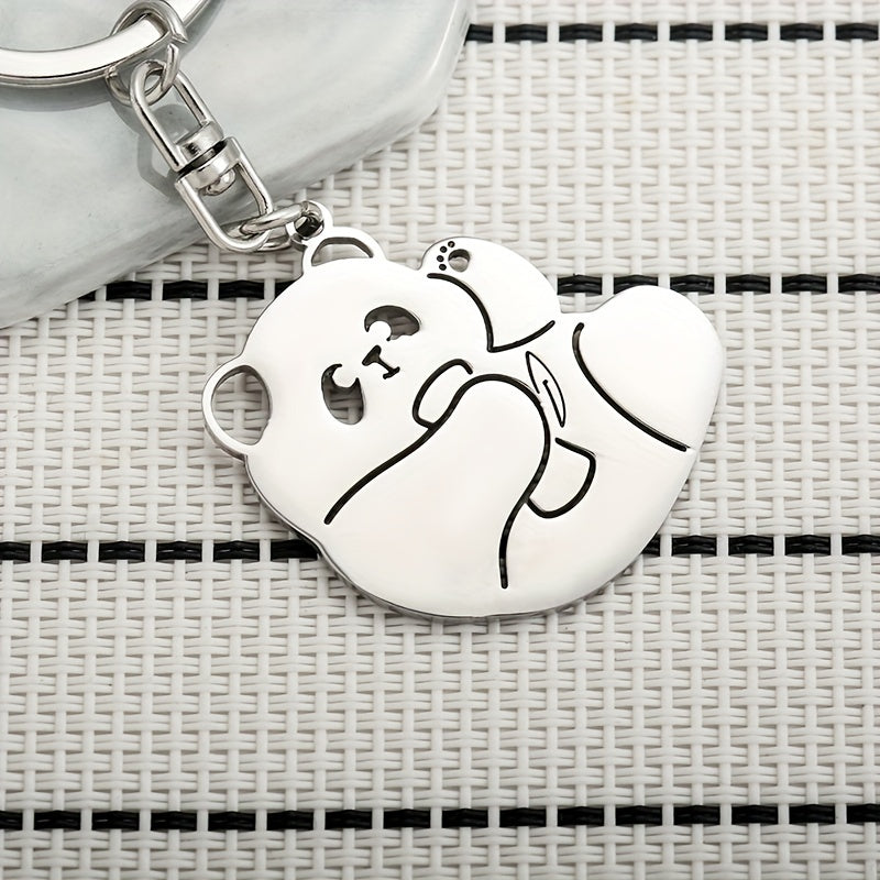 Cartoon Panda Keychain Bag Ornaments Gift Car Key Ring Charms