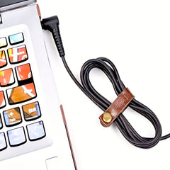 3pcs Cable Organizer Earphone Cord Holder Winder Faux Leather Strap