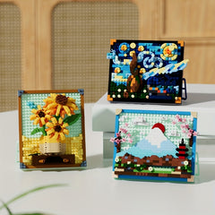 Famous Paintings Mini Building Blocks Home Desktop Decoration Christmas Gift