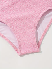 Baby Girls 3pcs Swimsuit Set Shirred Crop Top & Skirt & Shorts