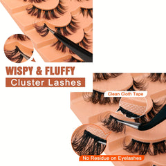 Dramatic Strip Lashes Extensions Wispy 7 Pairs