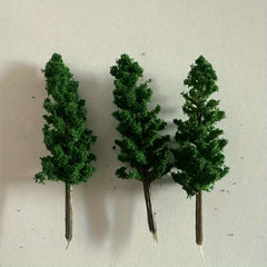 3pcs Realistic Pine Trees for Dollhouses and Sandbox Play