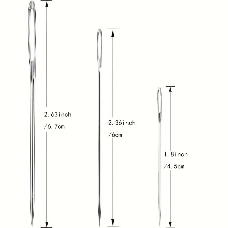 17pcs Hand Sewing Needle Set Big Eye Needle Bottle Leather Needle Embroidery