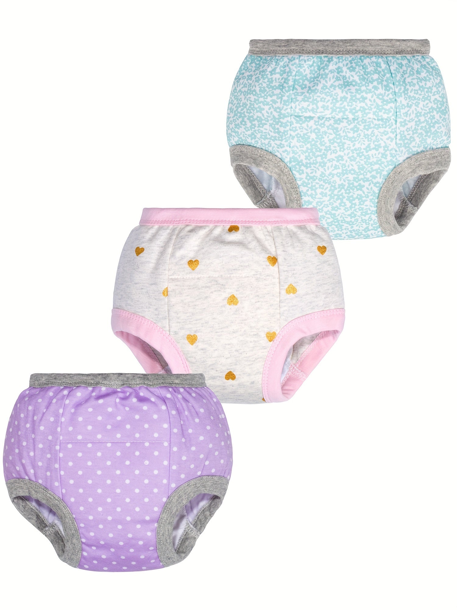 3pcs Breathable Baby Potty Training Underwear Cotton Pants Age 1-5