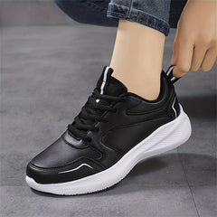 Women's Non Slip Lightweight Lace Up Running Shoes Waterproof Soft Sole