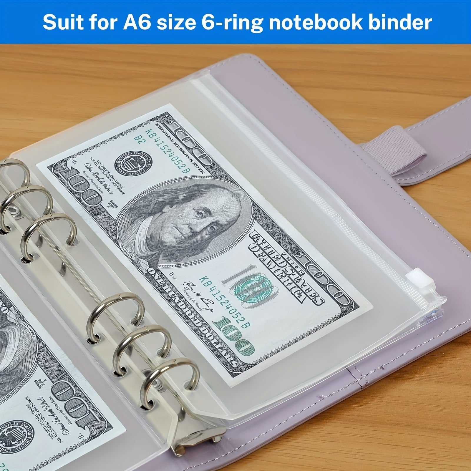 A6 Budget Binder Organizer with 6 Hole Pockets