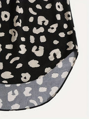 Leopard Print Drawstring Skirt Women's Casual Skirt