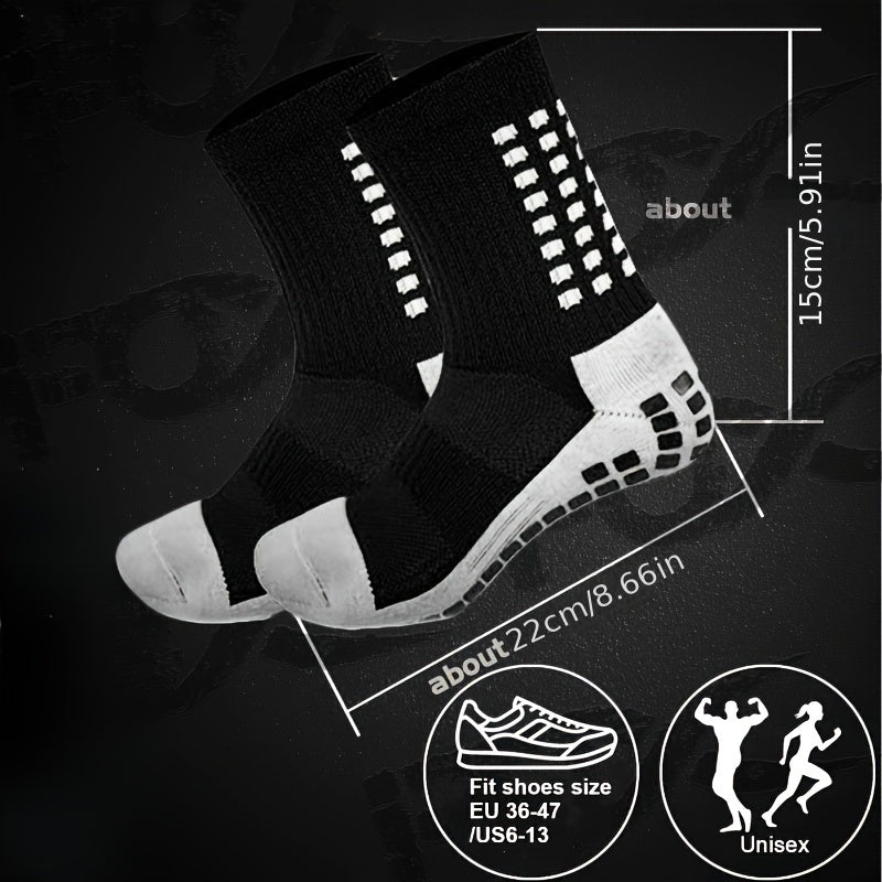 Men's Breathable Fitness Shin Guards & Anti Slip Socks 3 Pair Set