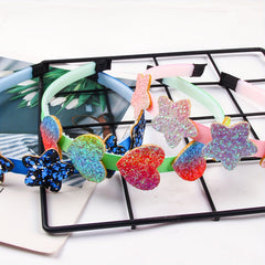 Kids Candy Princess Headband - Sequin Pentagram Set