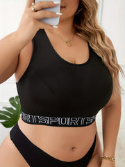 Sports Underwear Women's Plus Mesh Racer Back Bra