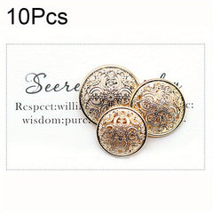 10pcs Hollow Button Court Style Retro Coat Buckles for Women