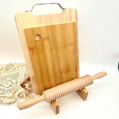 Wooden Serving Board Storage Rack for Kitchen