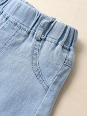 Girls' Denim Lace Shorts - Summer Casual Short Jeans