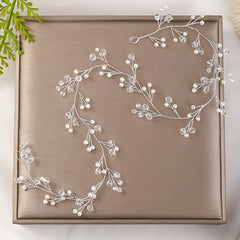 Silver Pearl Bridal Headpiece Rhinestones Headband Hair Accessories