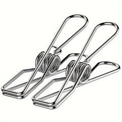 Stainless Steel Long Tail Clip With Hooks for Hanging Clothes Towel Gloves Sock