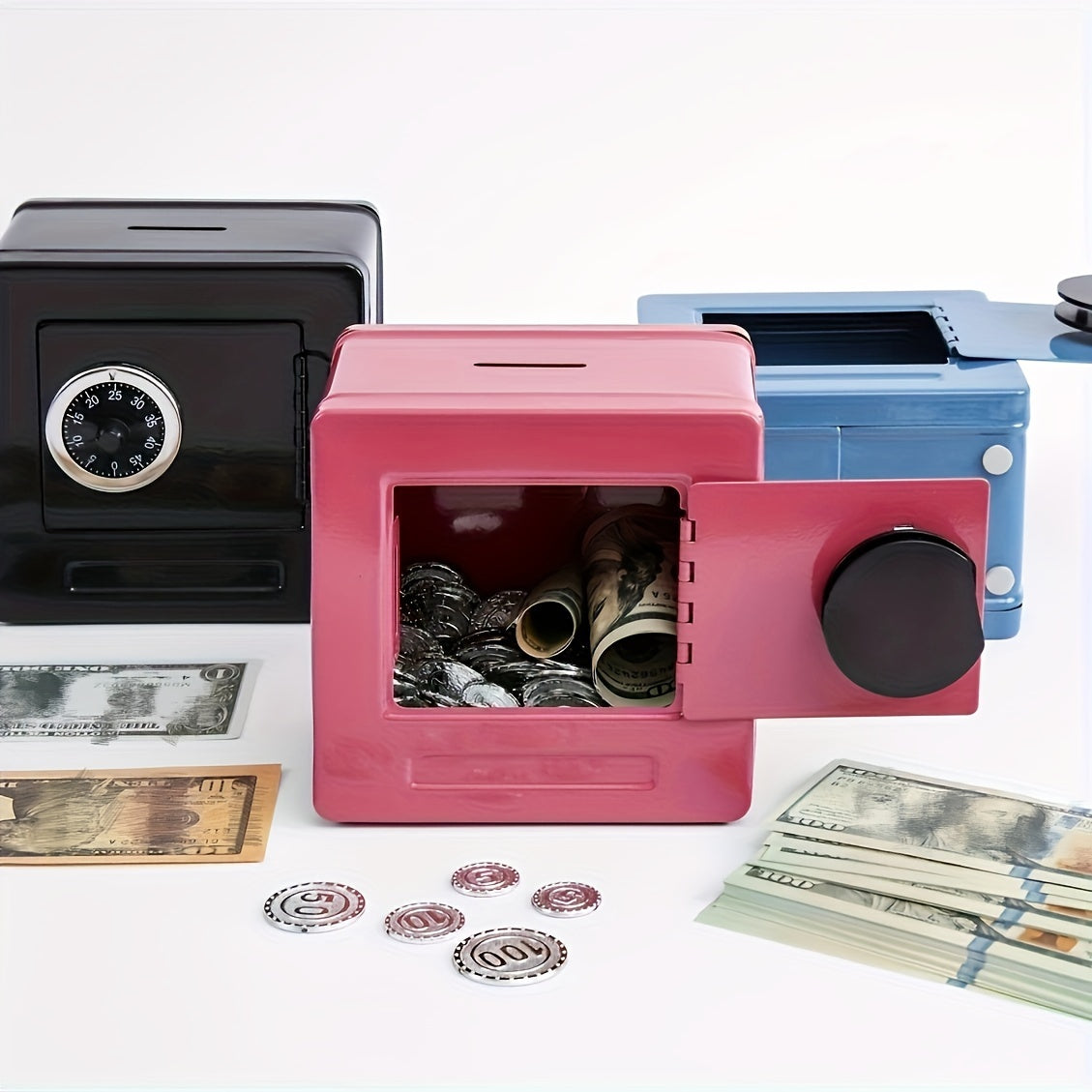 Metal Storage Box With Password Lock Savings Box Money Bank Coin Bank