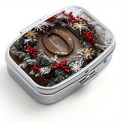 Creative O Printed Square Medicine Box Two Compartment Pill Box