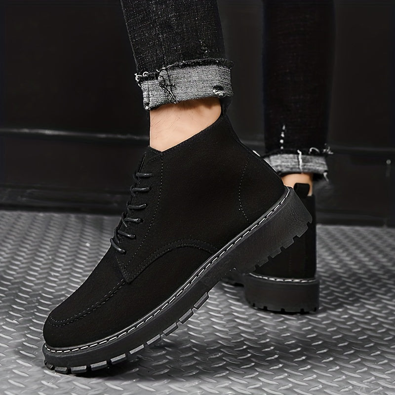 Men's Vintage High Top Lace Up Boots Casual Outdoor Walking Shoes