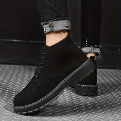 Men's Vintage High Top Lace Up Boots Casual Outdoor Walking Shoes