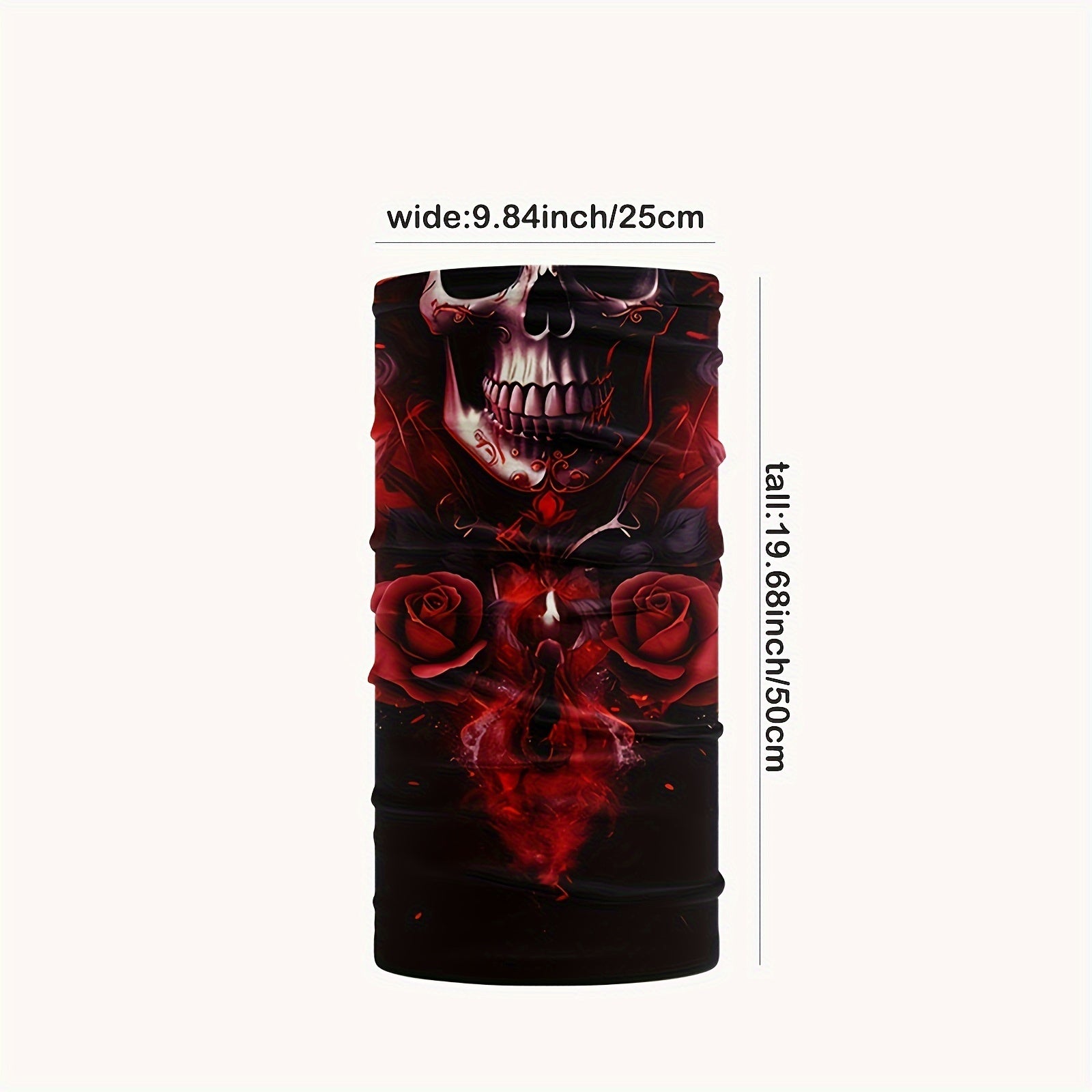Skull Half Face Mask UV Resistant Neck Cover