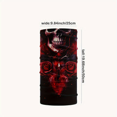 Skull Half Face Mask UV Resistant Neck Cover